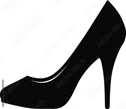 black high heel shoes