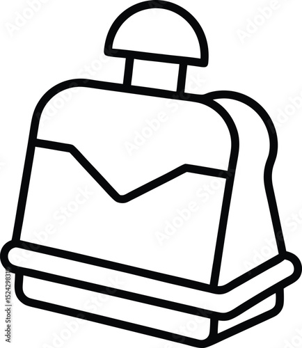 sandwich maker icon line art vector illustration on transparent background
