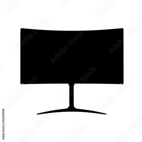 a black silhouette of a tv or billboard on a transparent background billboard, black, flat, icon, silhouette, tree, tv , Generative art.