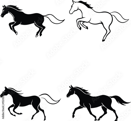horse silhouette vector
