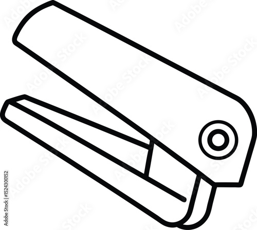 stapler icon line art vector illustration on transparent background
