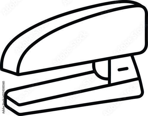stapler icon line art vector illustration on transparent background
