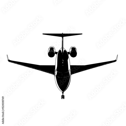 a black and white airplane flying on a transparent background airplane, black, fly, plane, small , Generative art.