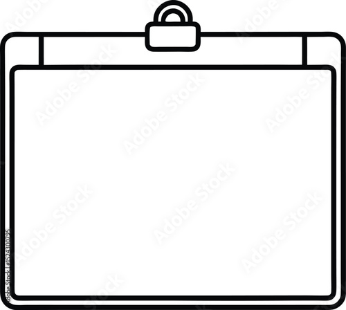 task board icon line art vector illustration on transparent background
