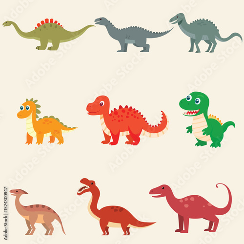 Adorable Dinosaur Illustrations A Collection of Cute Prehistoric Creatures for Kids