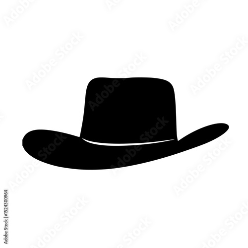 a black silhouette of a hat on a transparent background black, hat, icon, silhouette, style , Generative art.