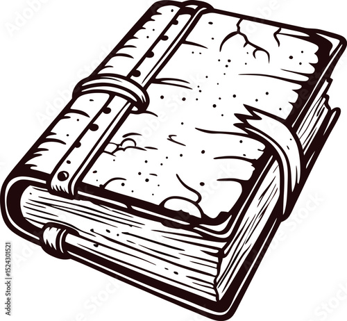 sketch-of-a-book-with-aged-worn-out-pages---- (2).eps