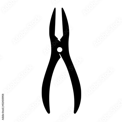 a black and white icon of a pair of scissors black, icon, scissor, silhouette , Generative art.