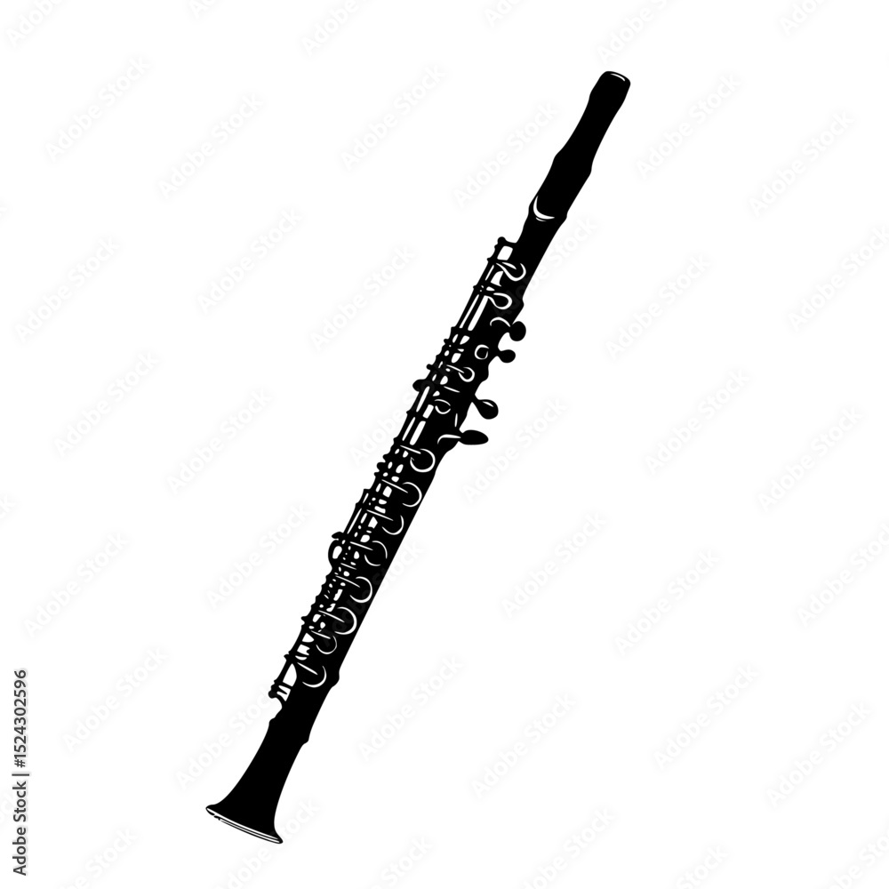 a black silhouette of a alto saxophone on a transparent background black, icon, instrument, silhouette , Generative art.