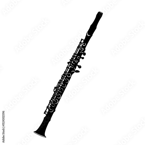 a black silhouette of a alto saxophone on a transparent background black, icon, instrument, silhouette , Generative art.