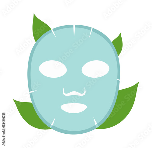 Nourishing care sheet mask for face spa illustration