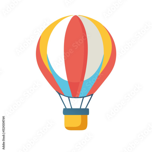 Colorful hot air balloons fly freely across the sky, a fun vector illustration perfect for adventure and travel designs