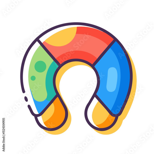 Colorful splashes and colored circles form a vibrant question mark symbol, an abstract 3D illustration design