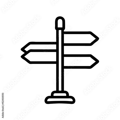 Blank directional arrow road signpost, a 3D guide illustration pointing the way