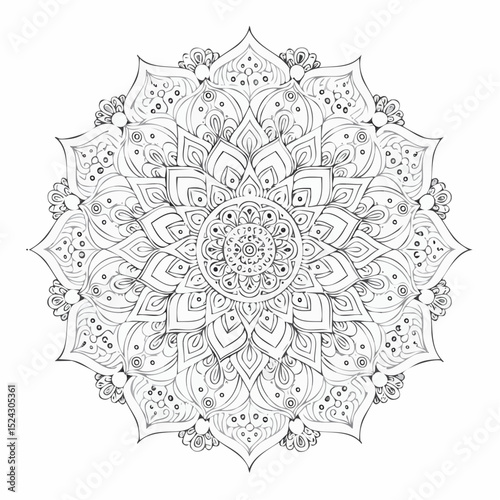 ornamental round lace pattern mandala