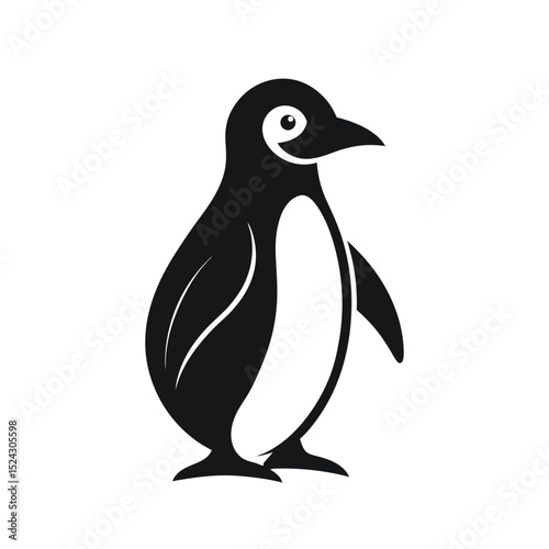 silhouette vector icon of Penguin on white background in Adobe Illustrator Artwork