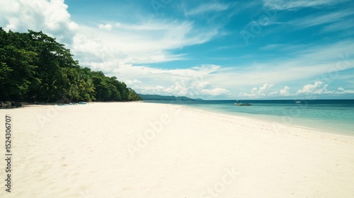 front view of a large sand beach 
