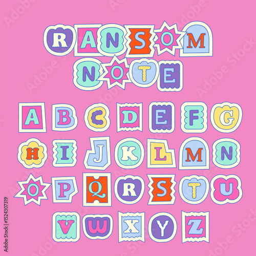 Handdrawn Uppercase Ransom Note Letter