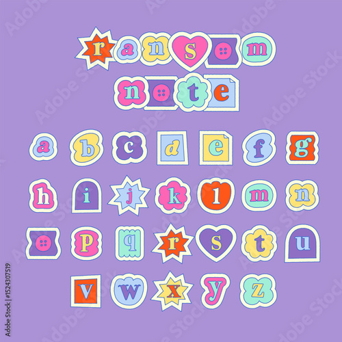 Handdrawn Lowercase Ransom Note Letter