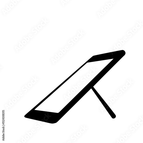 a black and white icon of a mobile phone black, icon, phone, silhouette , Generative art.