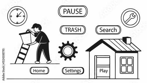 User Interface Design Home Maintenance App Concept