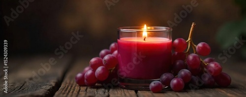 A luxurious soy wax candle in a wine bottle, infused with the scent of Cabernet Sauvignon grapes and oak barrels Perfect for wine lovers and home d?cor enthusiasts , luxury, wine