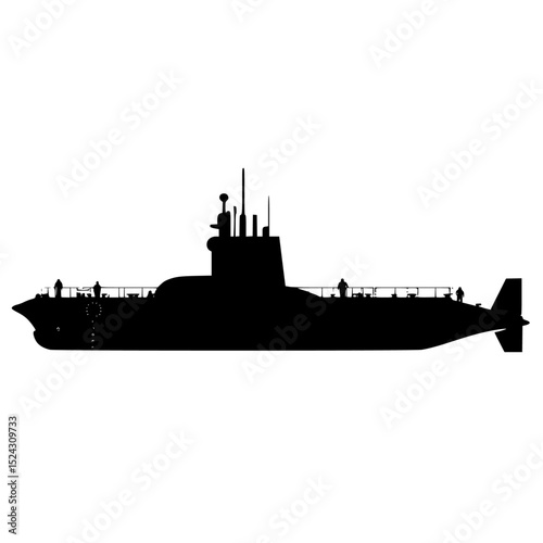 a black and white silhouette of a large ship black, boat, large, ship, silhouette, water , Generative art.