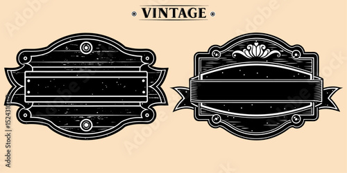 Blank horizontal reclaimed wood sign for coffee shop, white surface with black aged accents, vintage