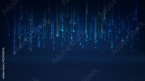 Digital rain abstract background glowing effect
