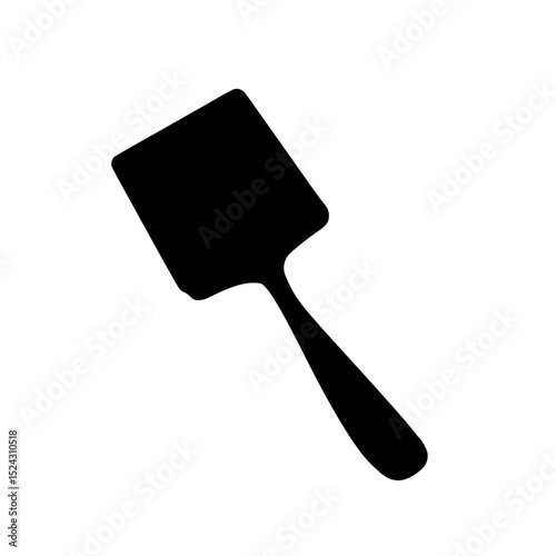 silhouette of a spatula on a transparent background black, icon, silhouette , Generative art.