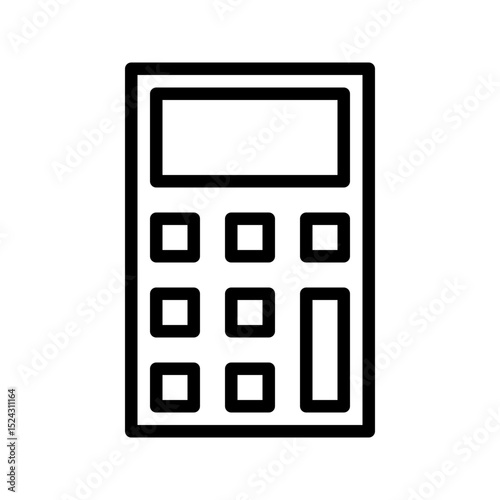 Calculator outline icon. Perfect for office apps or finance UI.