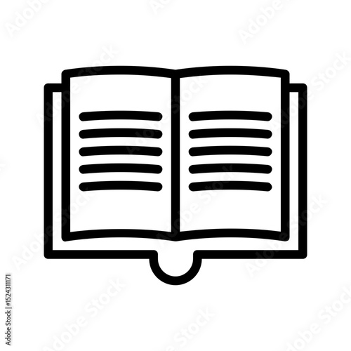 Book outline icon. Great for education apps or reading UI.