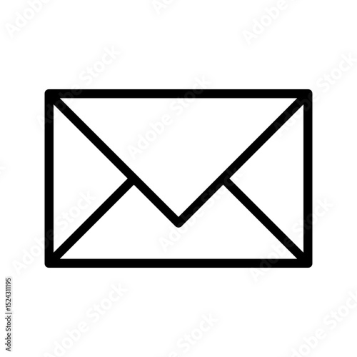 Envelope outline icon. Ideal for mail apps or communication UI.