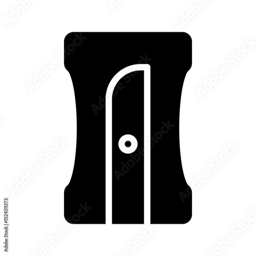 Sharpen glyph icon. Ideal for pencil tools or education UI.