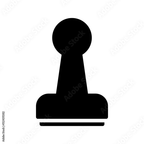 Stamp glyph icon. Great for office apps or approval UI.