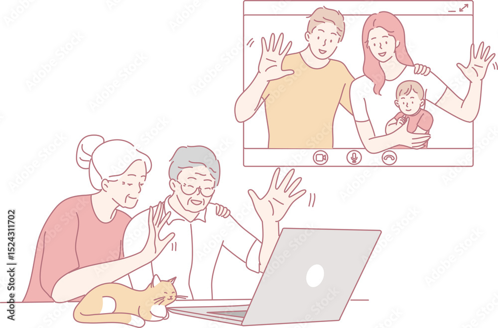 A heartwarming online virtual gathering that beautifully captures the joy and connection shared across generations A heartwarming online virtual gathering that beautifully captures the joy and connection shared across generations