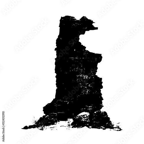 a map made with black ink on a transparent background art, black, ink, map , Generative art.