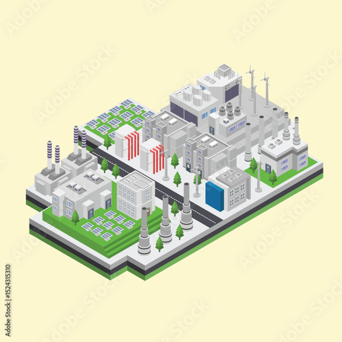 Sustainable Industrial Complex Green Energy Integration and Eco-Friendly Manufacturing