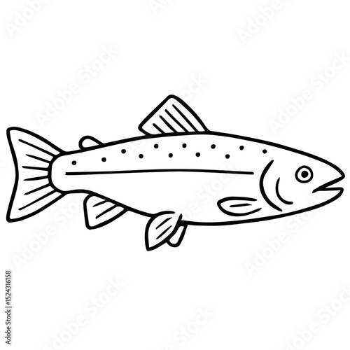 trout vector realistic line icon on white background
Vector line icon animal, wildlife