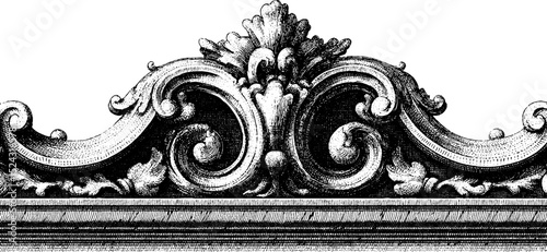 Intricate engraved baroque architecture - ornate design for art and decoration