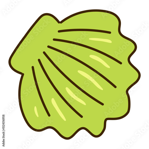 Cockle, clam seashell hand drawn illustration, isolated vector. Line art style design. Summer clip art, seasonal element, print. Holidays, vacations, beach, marine life, aquatic animal