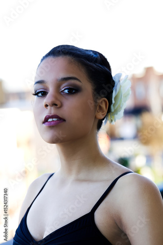 Attractive Young African American Woman Outdoor Portrait