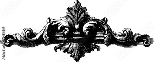 Elegant rococo architectural element design for artistic projects