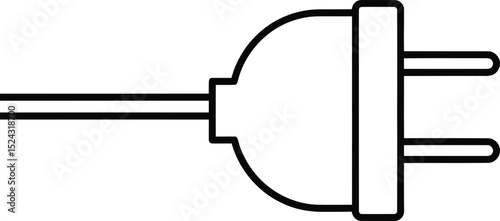 Electric Plug: A minimalist illustration of a standard electric plug.