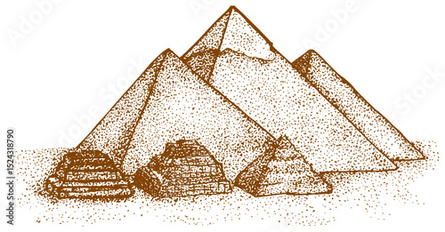 Vintage Pyramid of Giza