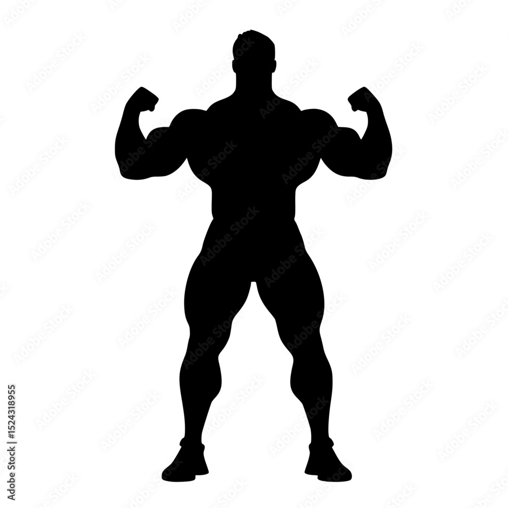 Fototapeta premium a silhouette of a bodyburster on a transparent background black, man, silhouette , Generative art.