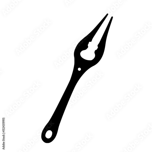 a black silhouette of a scissors on a transparent background black, icon, scissor, silhouette , Generative art.