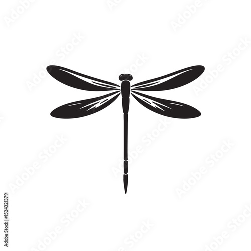 Elegant Dragonfly Illustration A Vector Graphic Design of a Dragonfly