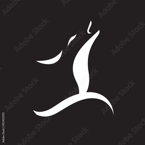 Elegant Abstract Line Art A Graceful Silhouette Design