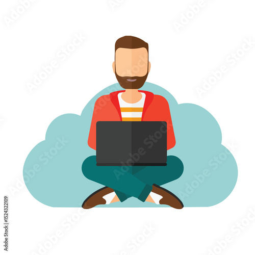 businessman with laptop